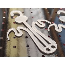 Вішалка для тапочок, шльопанців, в`єтнамок №2 (біла матова)